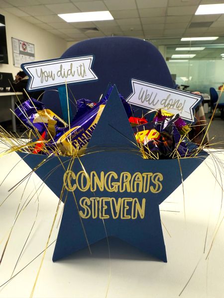 Steven's celebratory gift